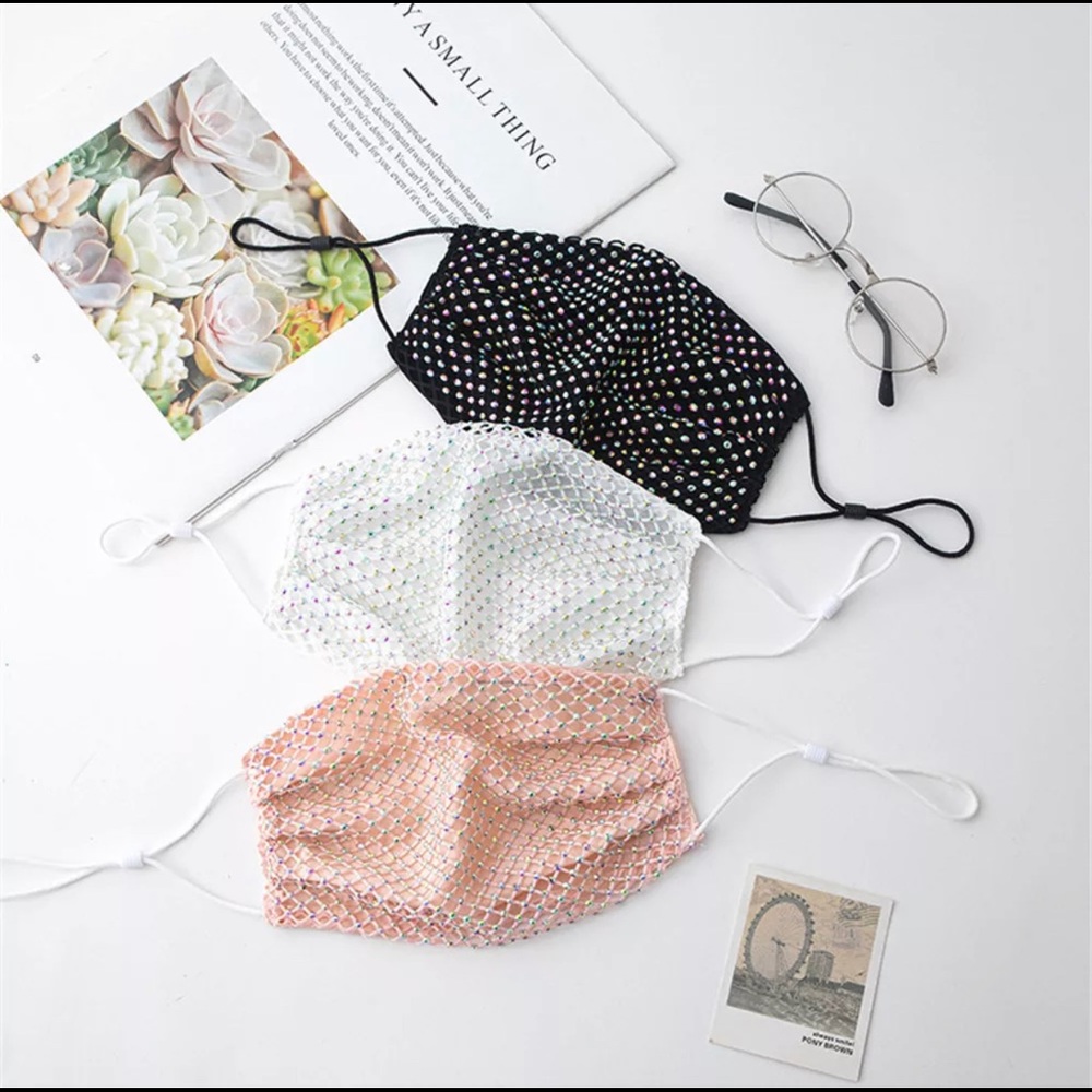 Rhinestone face masks/ face masks for women